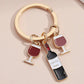 Wine Party Key Ring