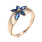 “Forget-Me-Not” Natural Zircon Ring