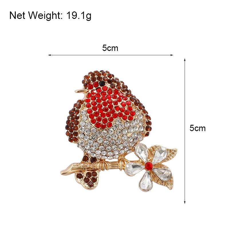 Romance Robin Rhinestone Brooch & Pendant