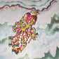 Fanciful Pink Bird Rhinestone Brooch