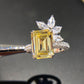 Emerald Cut CZ Citrine Ring