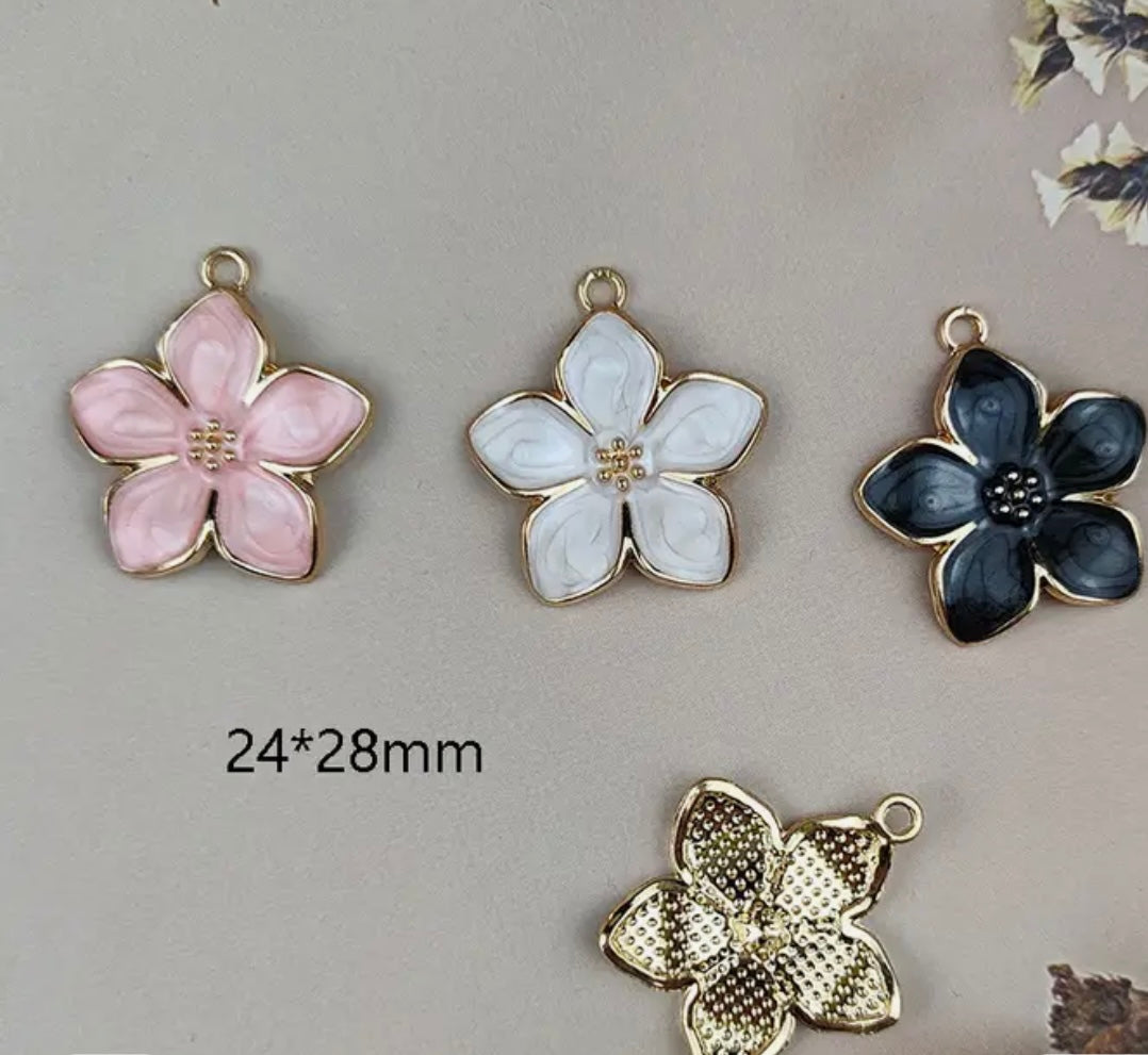 Sakura Flower Artisan Charm Earrings