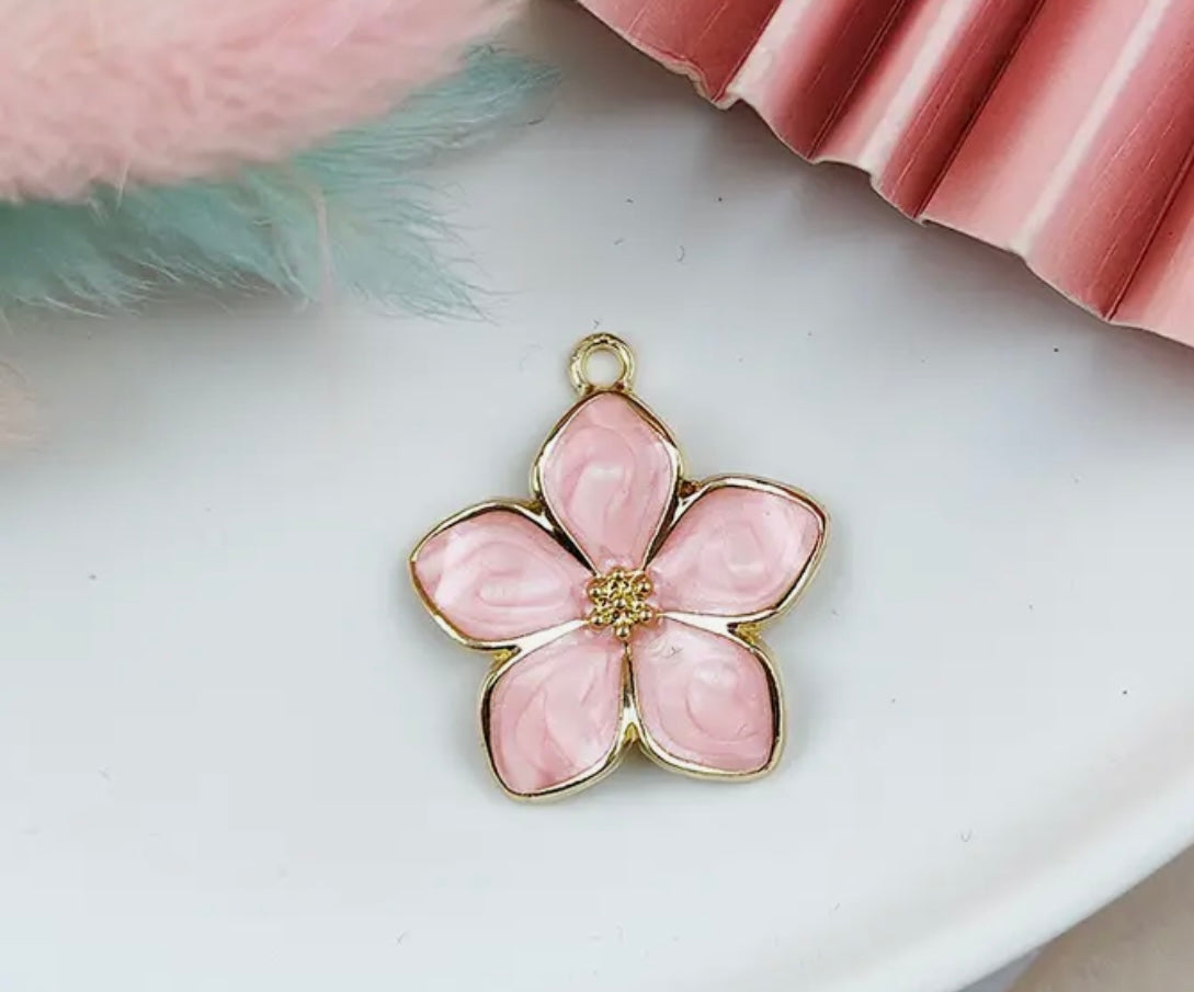 Sakura Flower Artisan Charm Earrings