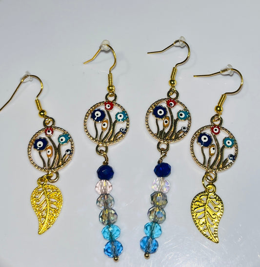 Lucky Eye Artisan Dangle Earrings