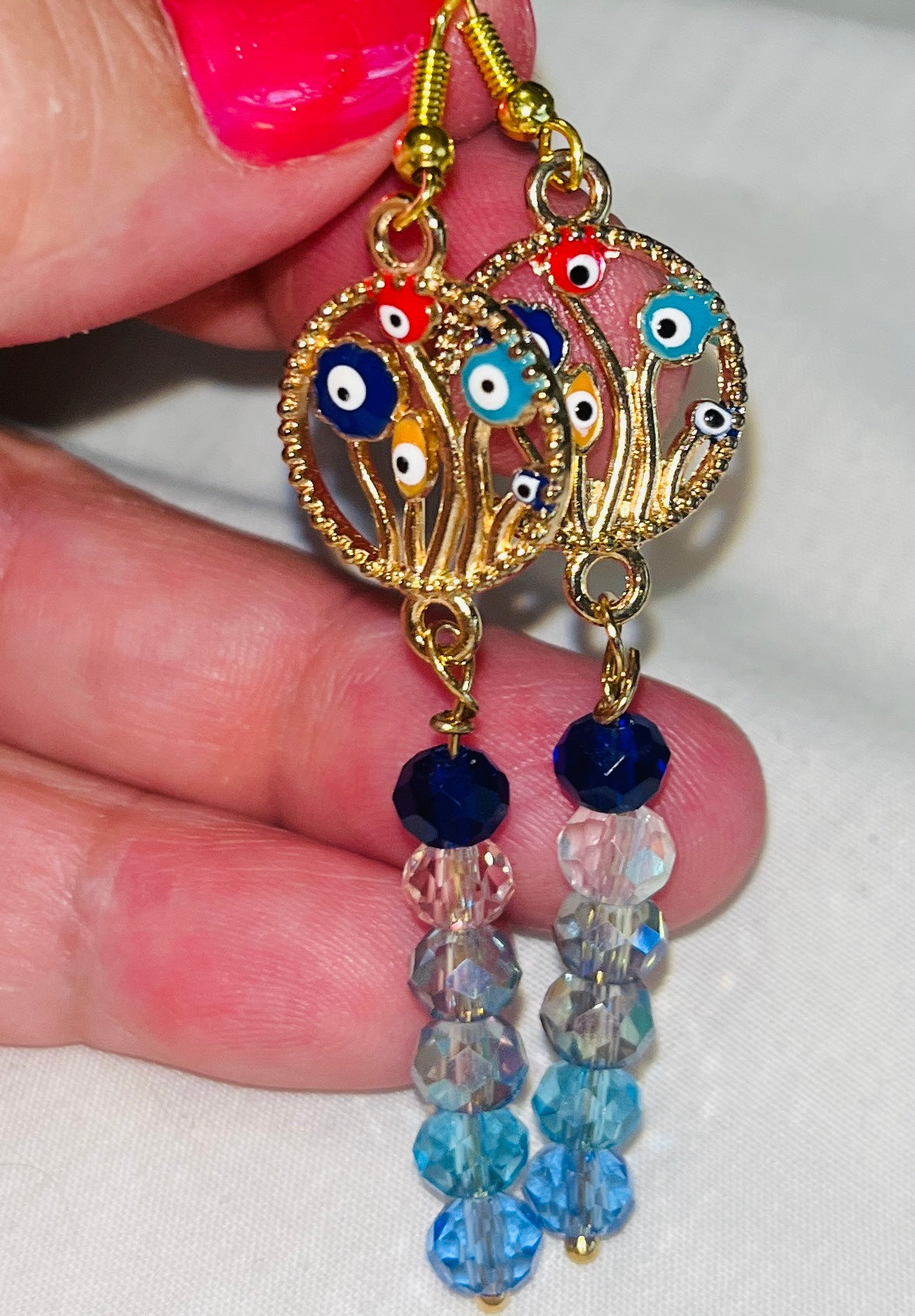 Lucky Eye Artisan Dangle Earrings