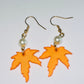 Autumn Leaf Simulated Pearl Earrings