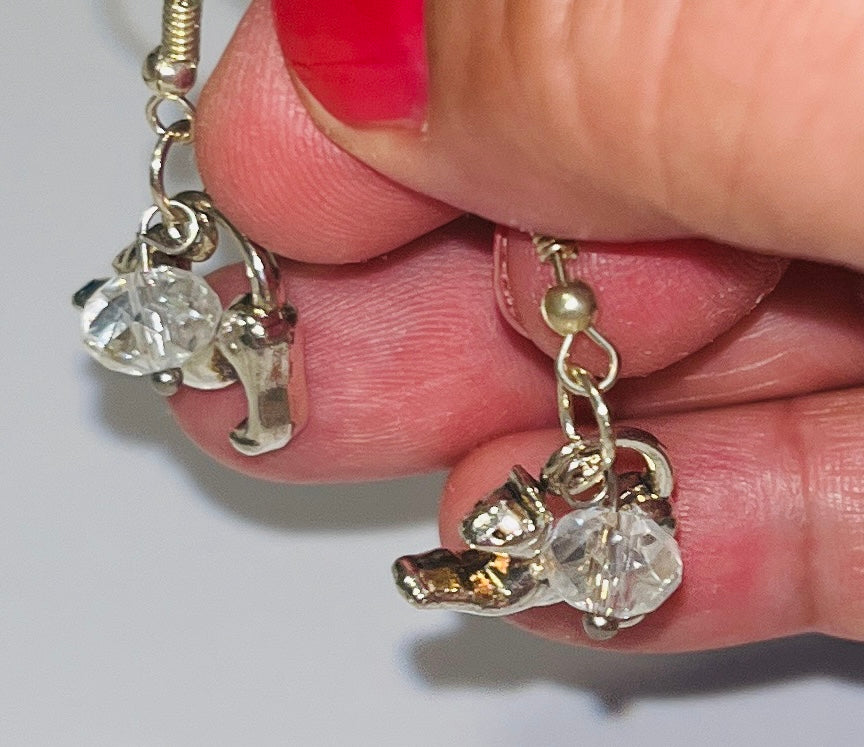 “Cat Chasing Ball” Artisan Earrings