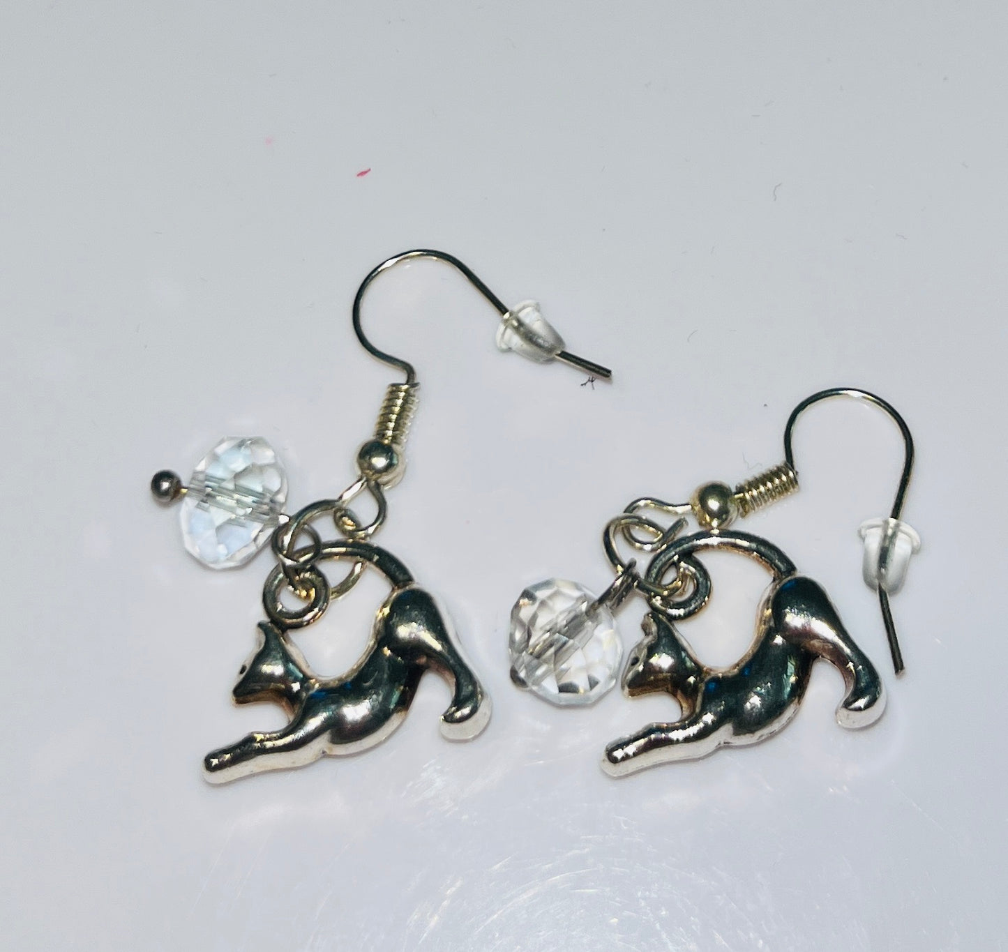 “Cat Chasing Ball” Artisan Earrings