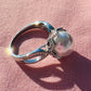 CZ Big Imitation Pearl Ring