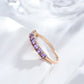 Amethyst Half Eternity Band