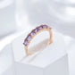 Amethyst Half Eternity Band