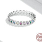 925 Silver AAAAA CZ Love Heart Eternity Ring