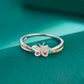 925 Silver Creative Butterfly Rainbow Ring