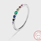 925 Silver “Over The Rainbow” CZ Ring