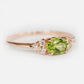 Green Olivine Zircon Ring