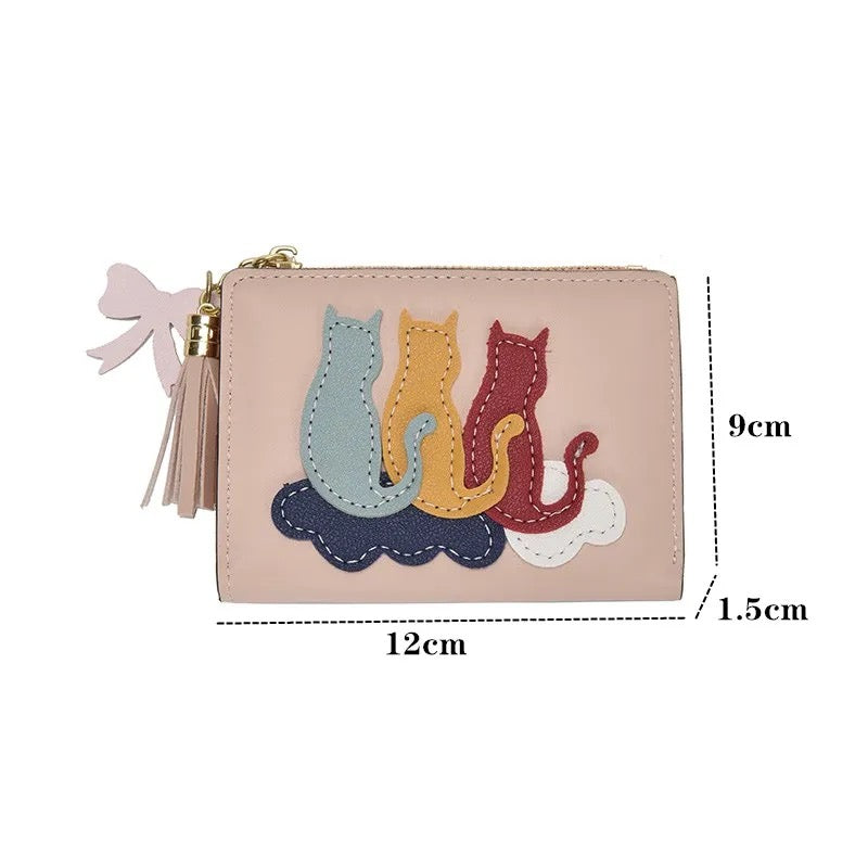 Cute Cats Mini Tassel Purse