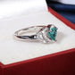 Green Zircon Heart Ring