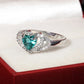 Green Zircon Heart Ring