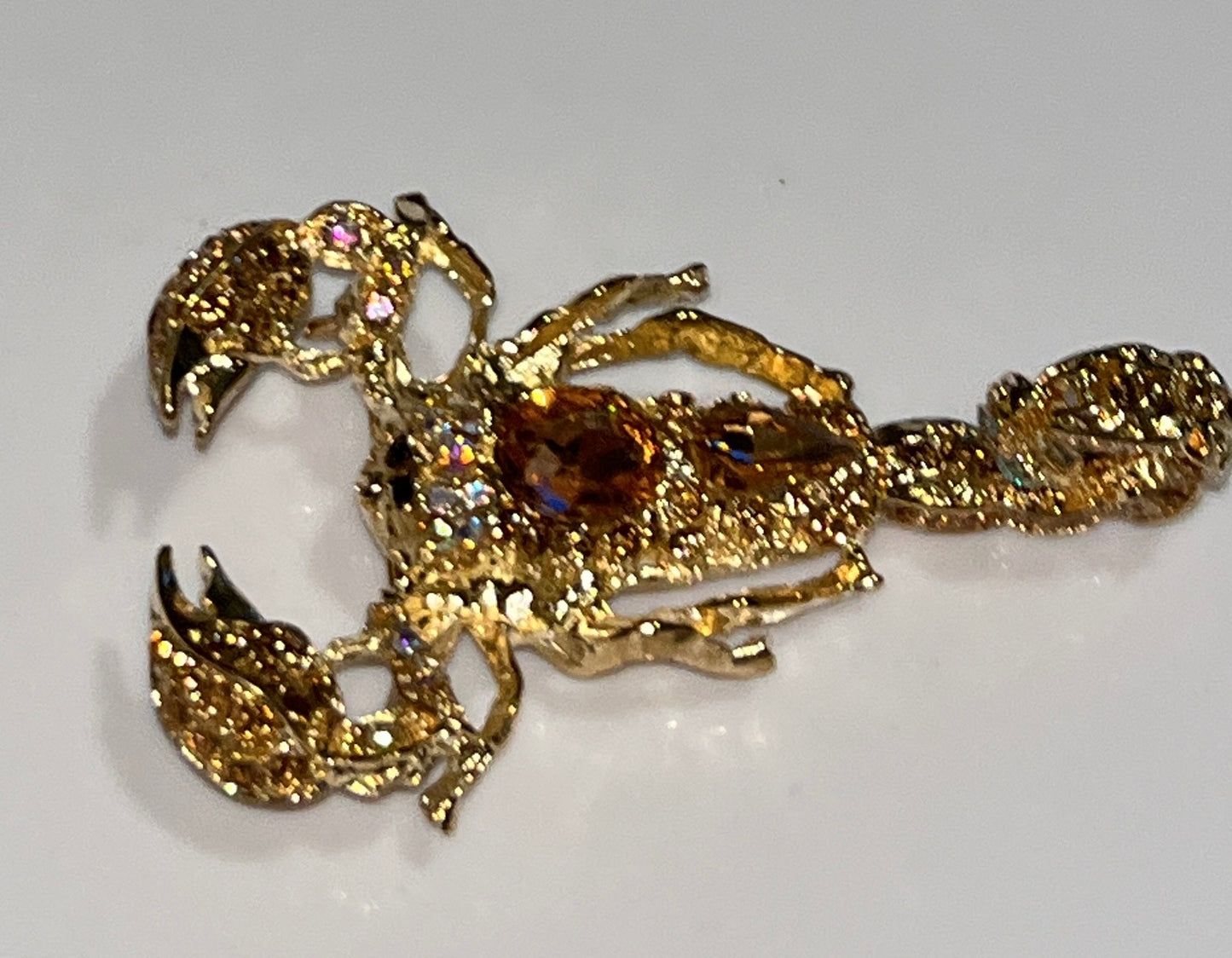 Stunning Scorpion Crystal Brooch