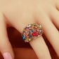 Vintage Gems CZ Boho Baguette Ring