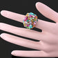 Vintage Gems CZ Boho Baguette Ring