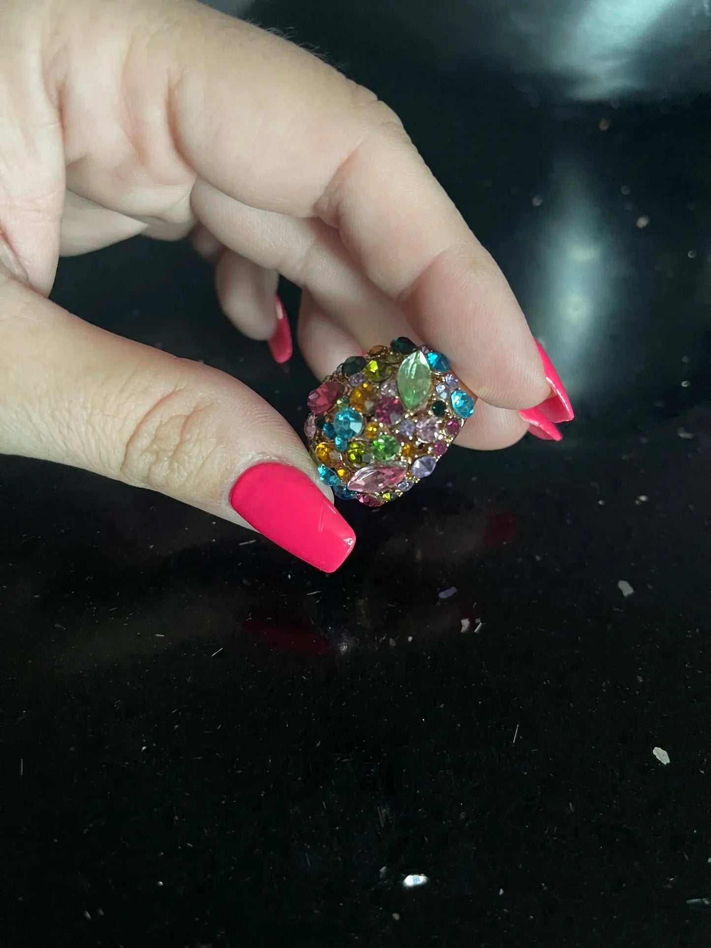 Vintage Gems CZ Boho Baguette Ring