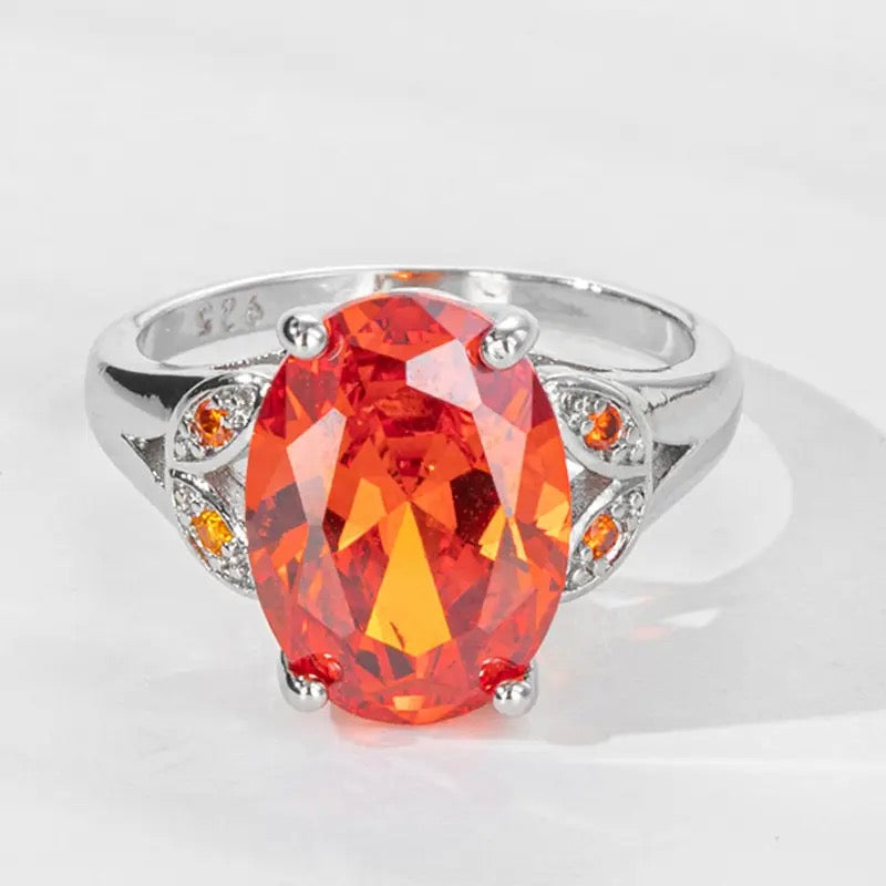 Sensational Sunset Sparkling Zircon Ring