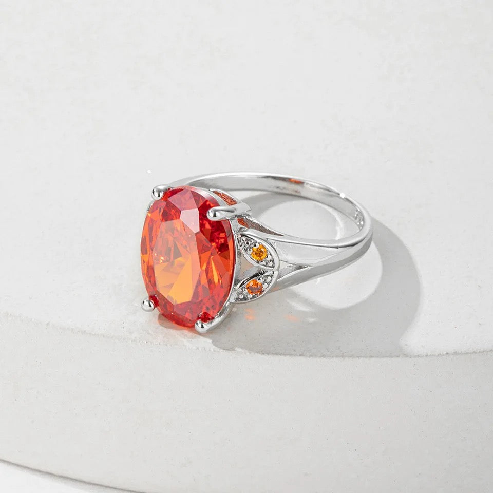 Sensational Sunset Sparkling Zircon Ring