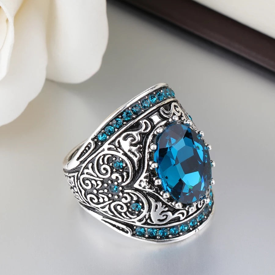 Bohemia Blue Glass Ring