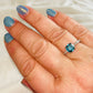 Blue Zircon Birthstone Ring