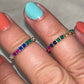 Exquisite 925 Silver Rainbow Eternity Ring