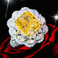 Citrine with White & Pink CZ Baguette