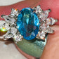 Ocean Engagement CZ Engagement Ring