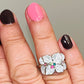 Frosted Poinsettia Ring