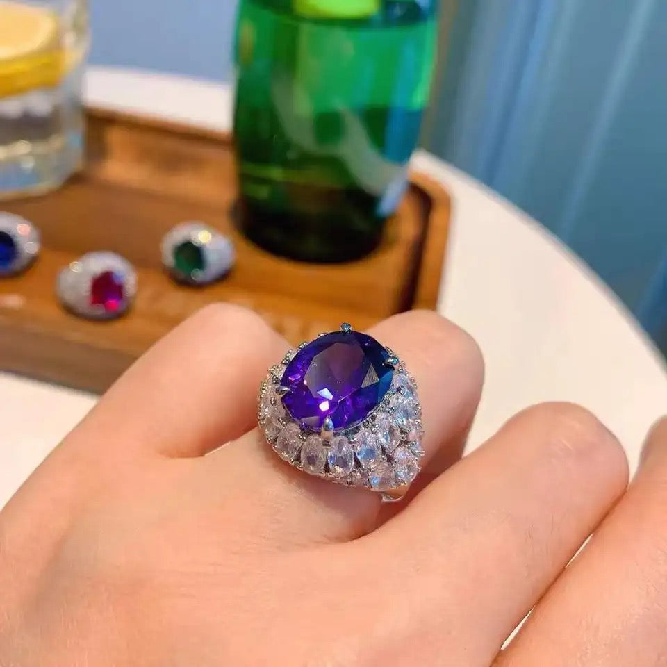 Luxury Oversized AAA CZ Baguette Ring