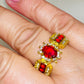 Brassy & Sassy Red CZ Ring