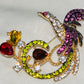 Crystal Bird Brooch