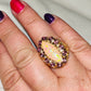 White Oval Opal Vintage Ring
