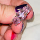 Elegant Pink 5-Stone CZ Ring