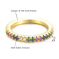 Classy Cubic Zirconia Slender Rainbow Eternity Ring