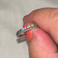925 Silver Rainbow CZ Twist Pattern Ring
