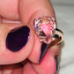 Pink Pear CZ Ring