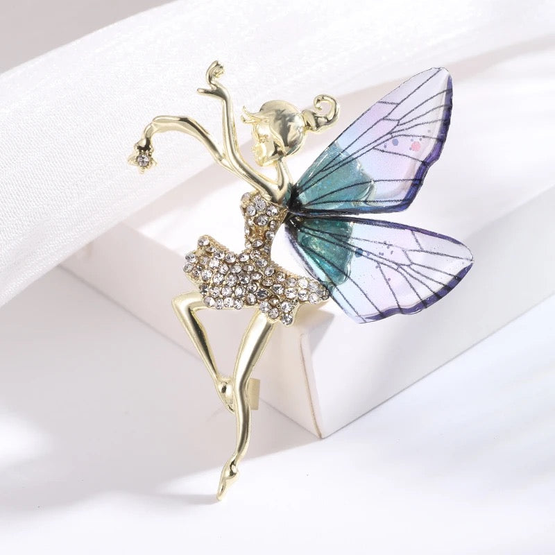 Crystal Fairy Brooch