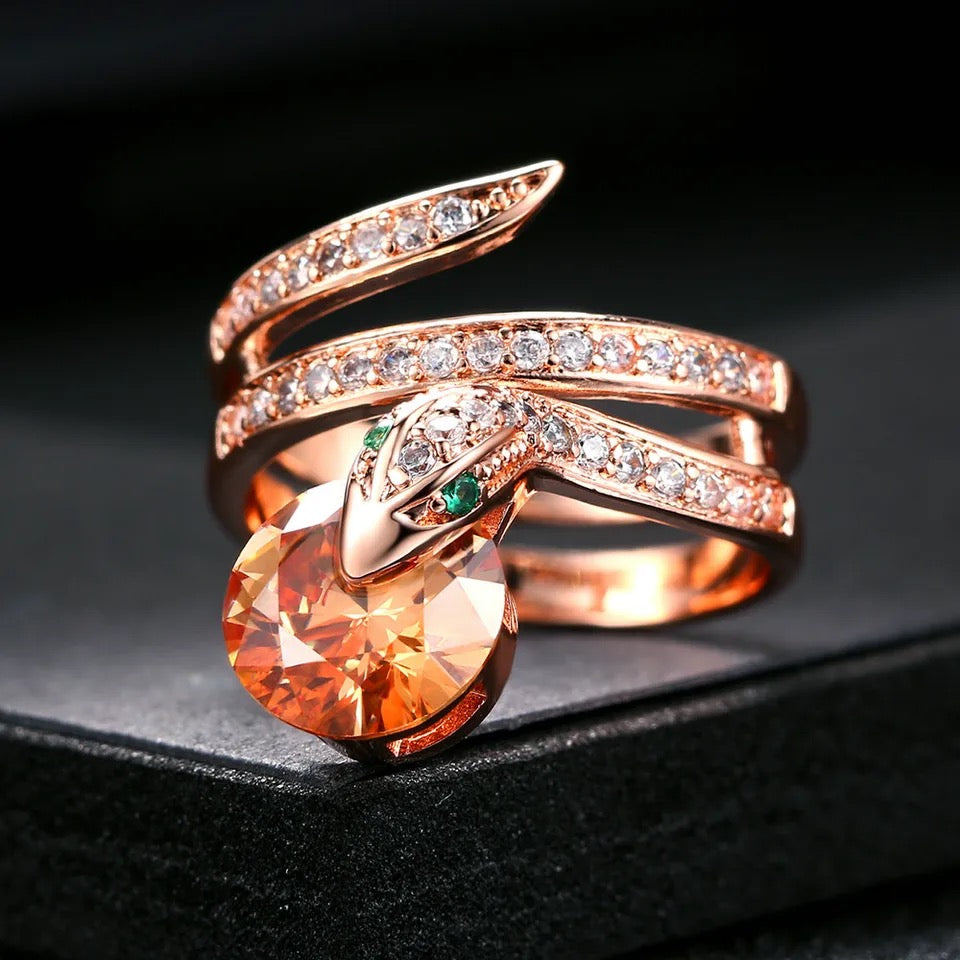 Super Cool AAA+ CZ Snake Ring