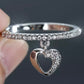 Hollow Heart Charm Ring