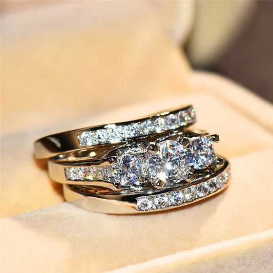 3 PC Trinity CZ Anniversary Ring