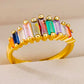 Rainbow CZ Arch Ring