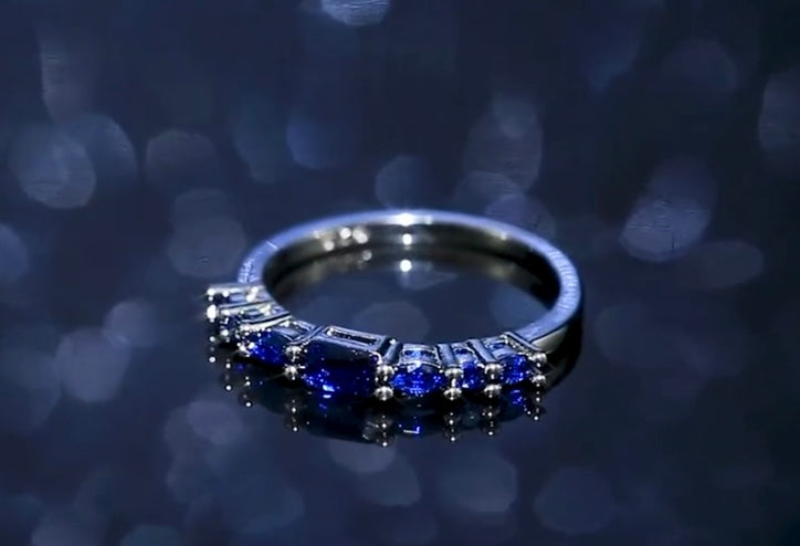 Sweet 925 Silver Blue CZ Ring