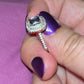Purple Double Tier CZ Ring