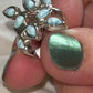 925 Silver Turquoise Leaf Ring